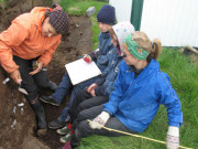Kids doing archaeology