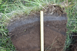 Recent tephra layers at Kannastaðir, southern Iceland