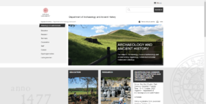 Website Screenshot: Uppsala University Department of Archaeology and Ancient History