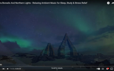 Screenshot from Aurora Borealis and Northern Lights Music video