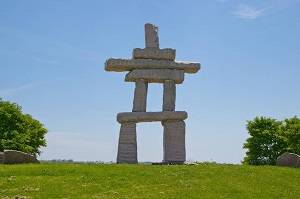 Photo of an Inuit Inukshuk in Canada