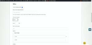 Screenshot of teh events form showing the options for recurring events