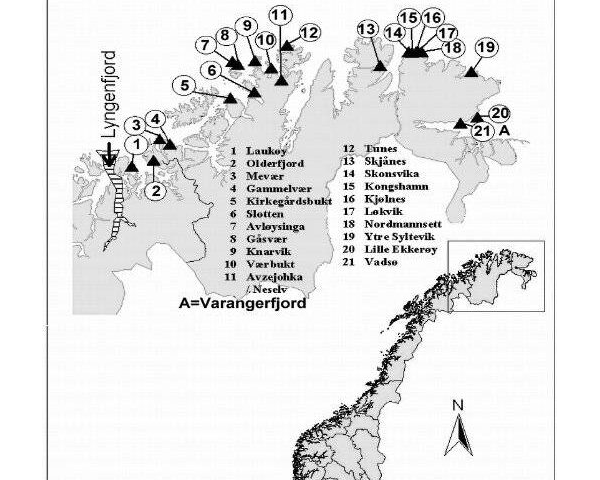 Map of multi-room houses of Finnmark, Norway