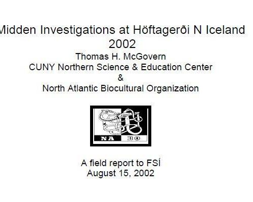 Midden Investigations at Höftagerði N Iceland 2002